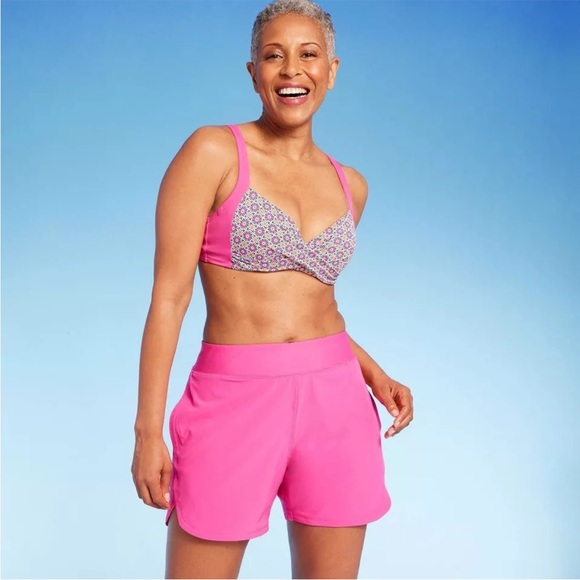 Lands' End Women's 5" UPF 50 Swim Shorts - Pink Sz Large - Picture 3 of 3